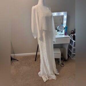 Lassuisse Bridal by Ursula of Switzerland Wedding Dress w/ Sheer Peekaboo Shall